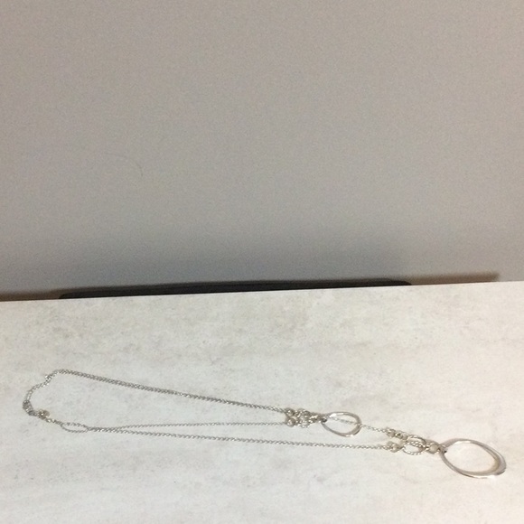 C1946 silver 18” double strand boho necklace - Picture 1 of 7